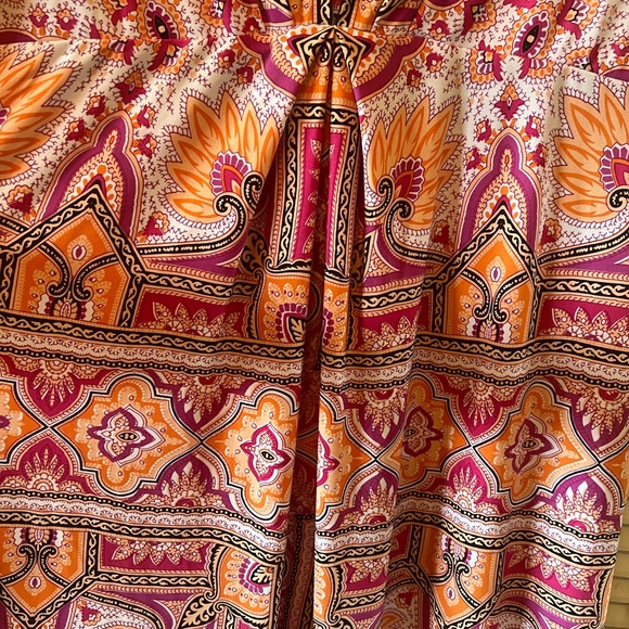 chicos size 4 print v neck maxi dress - Picture 6 of 7